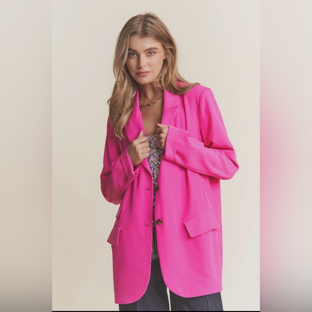 Candy pink oversize blazer